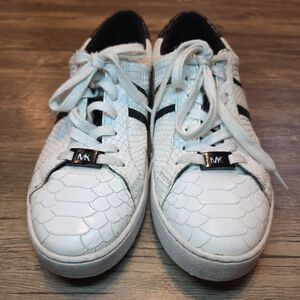 Michael Kors White Sneakers with Black Accents